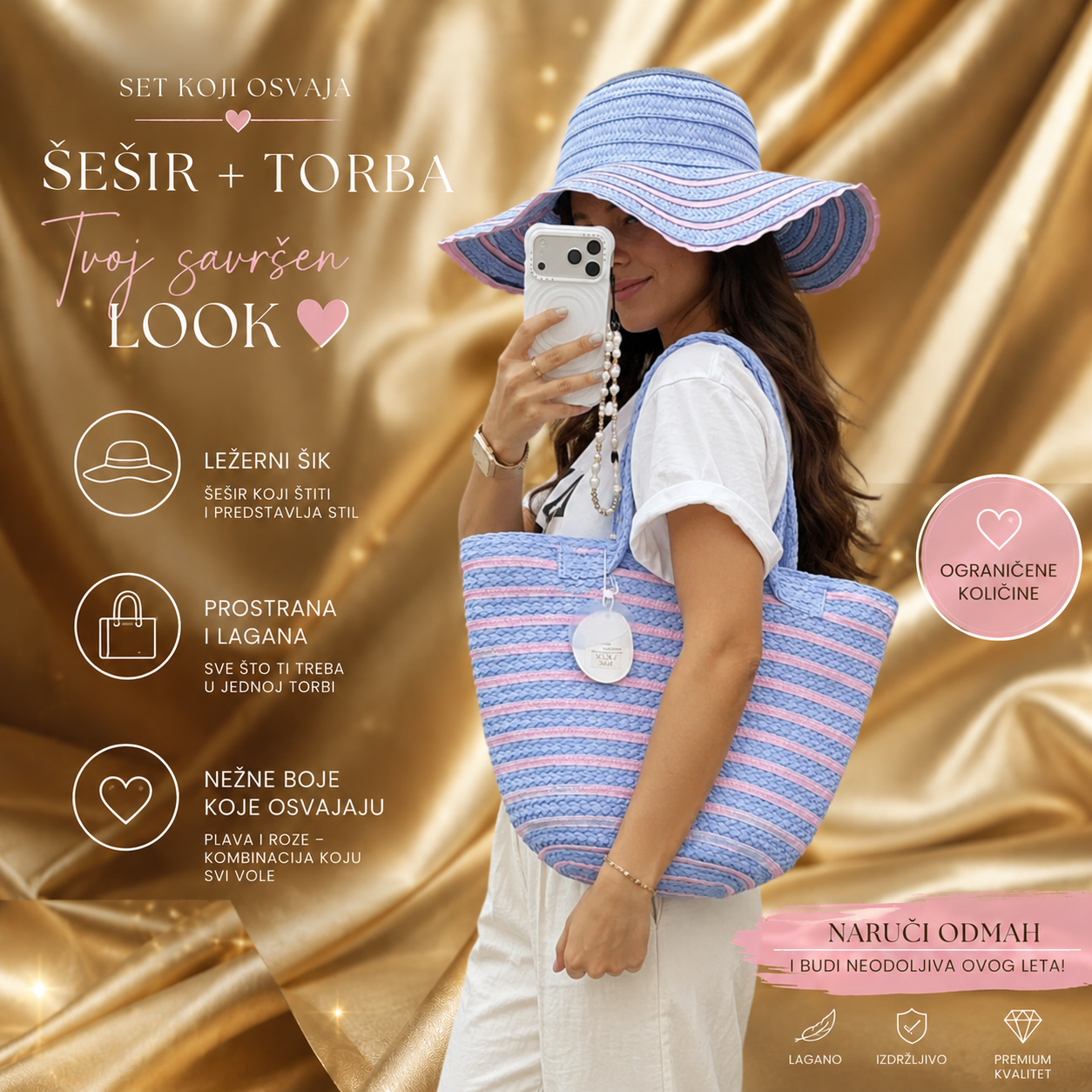 Torba i šešir-set