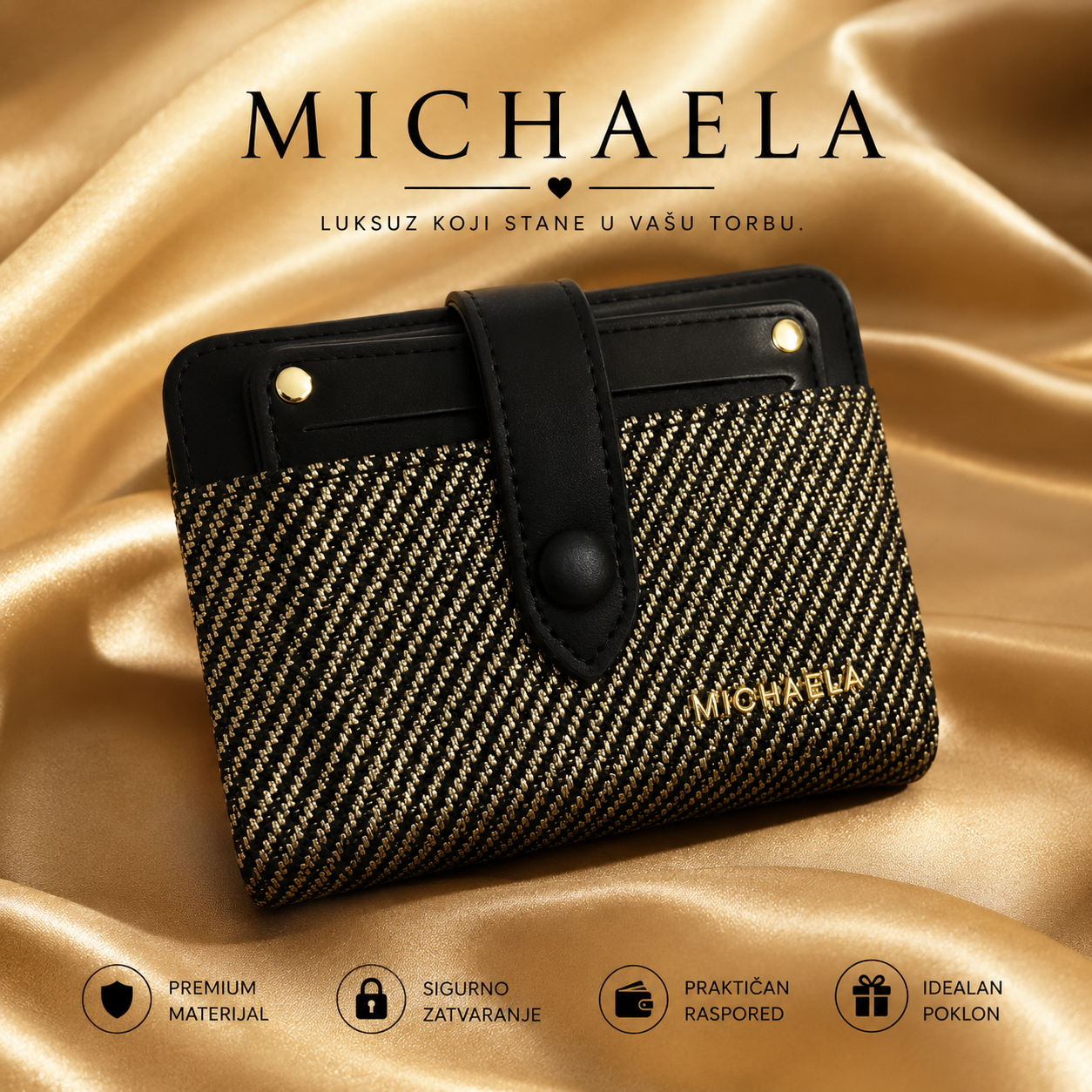 Ženski novčanik MICHAELA-crni