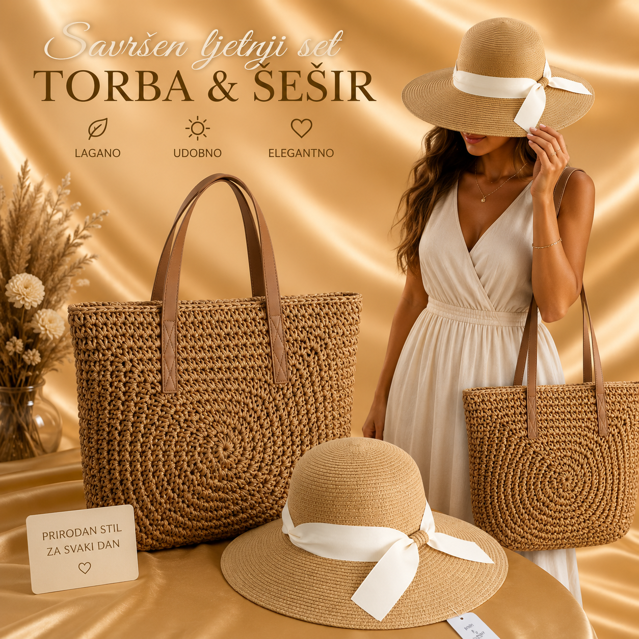Torba i šešir-set