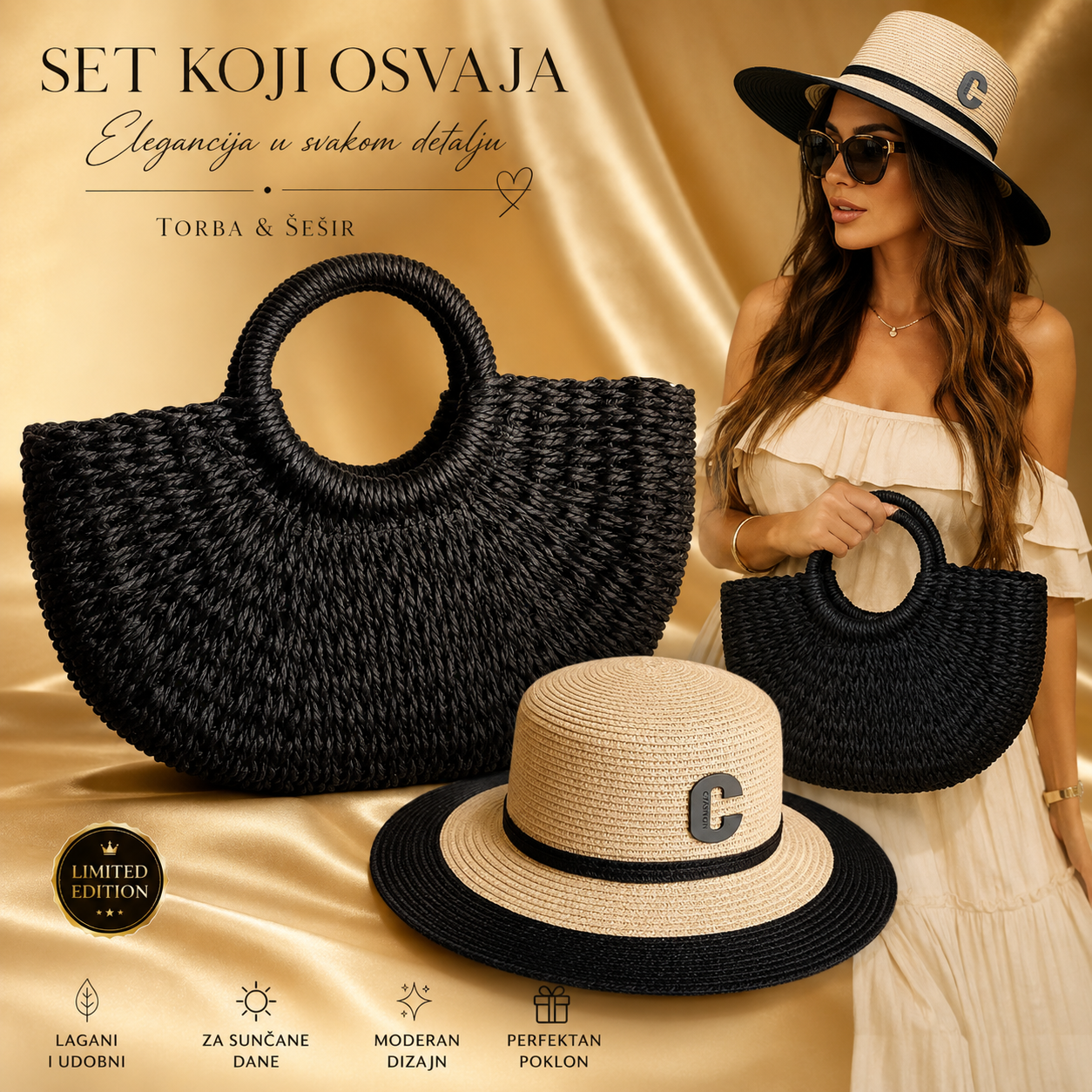 Torba i šešir-set