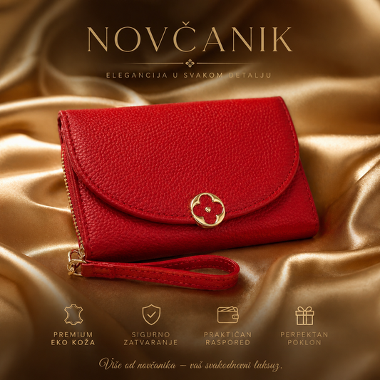 Crveni ženski novčanik