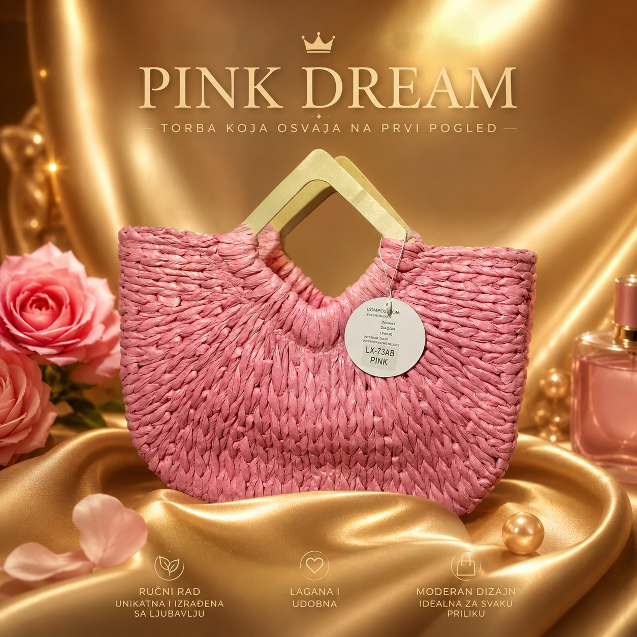 Pink letnja torba